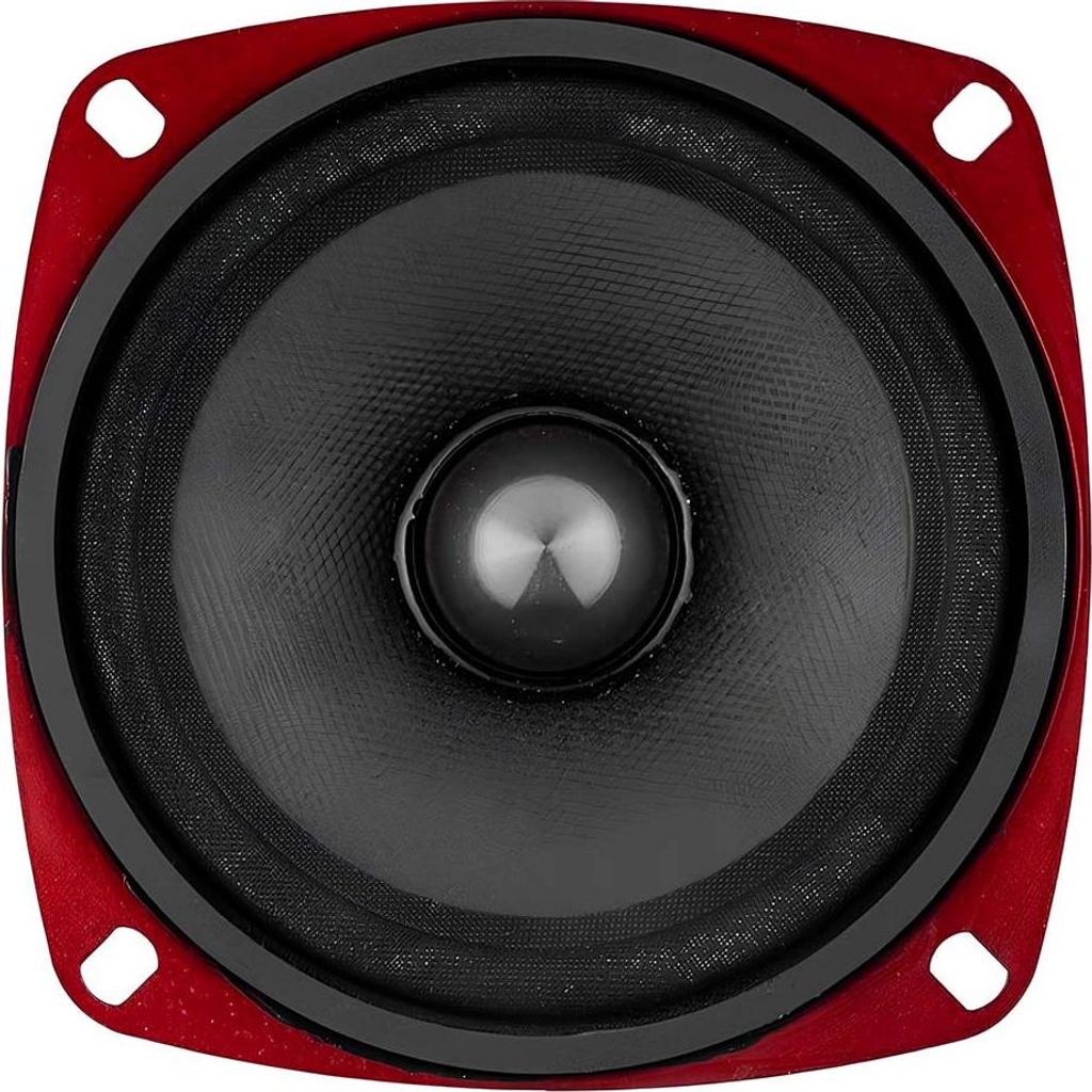 Avizar, Auto-Lautsprecher 80 W 90 dB 10×10 cm Einbautiefe 5 cm, Rot / Schwarz