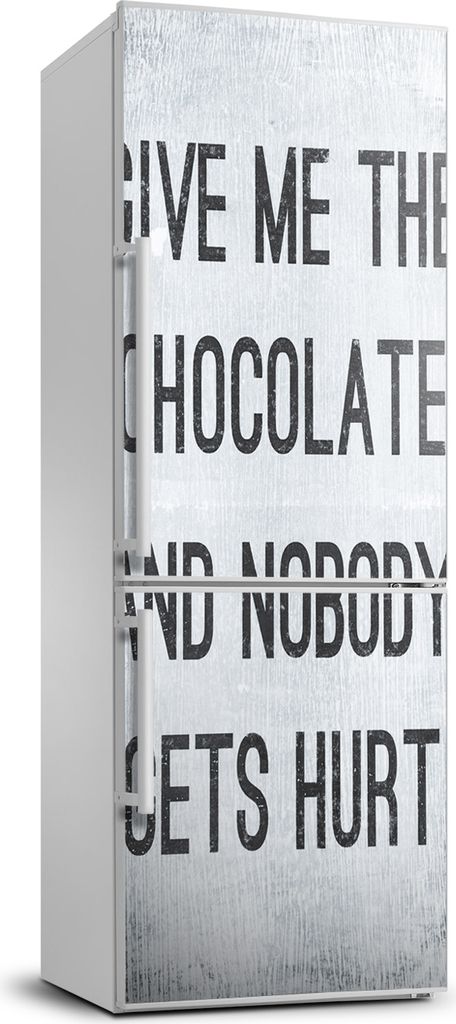 Tulup Kühlschrankdekoration - 70x190 cm - Aufkleber auf dem Kühlschrank - geben Schokolade