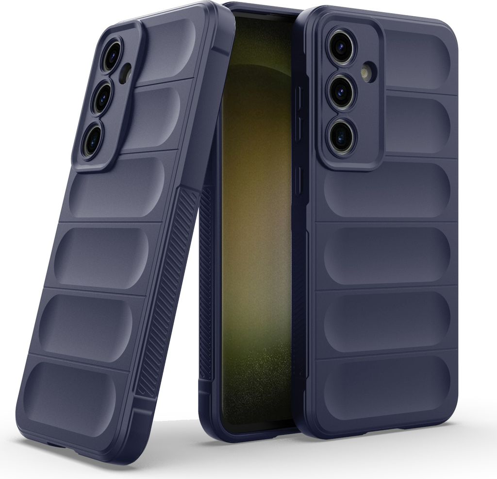 Hülle für Samsung Galaxy S24 FE Handyhülle Outdoor Case Cover Bumper in Blau