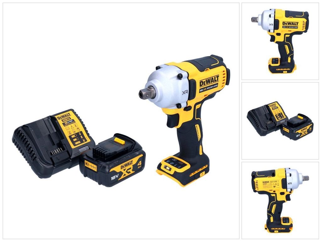 DeWalt DCF 892 M1 Akku Schlagschrauber 18 V 812 Nm 1/2" Brushless + 1x Akku 4,0 Ah + Ladegerät