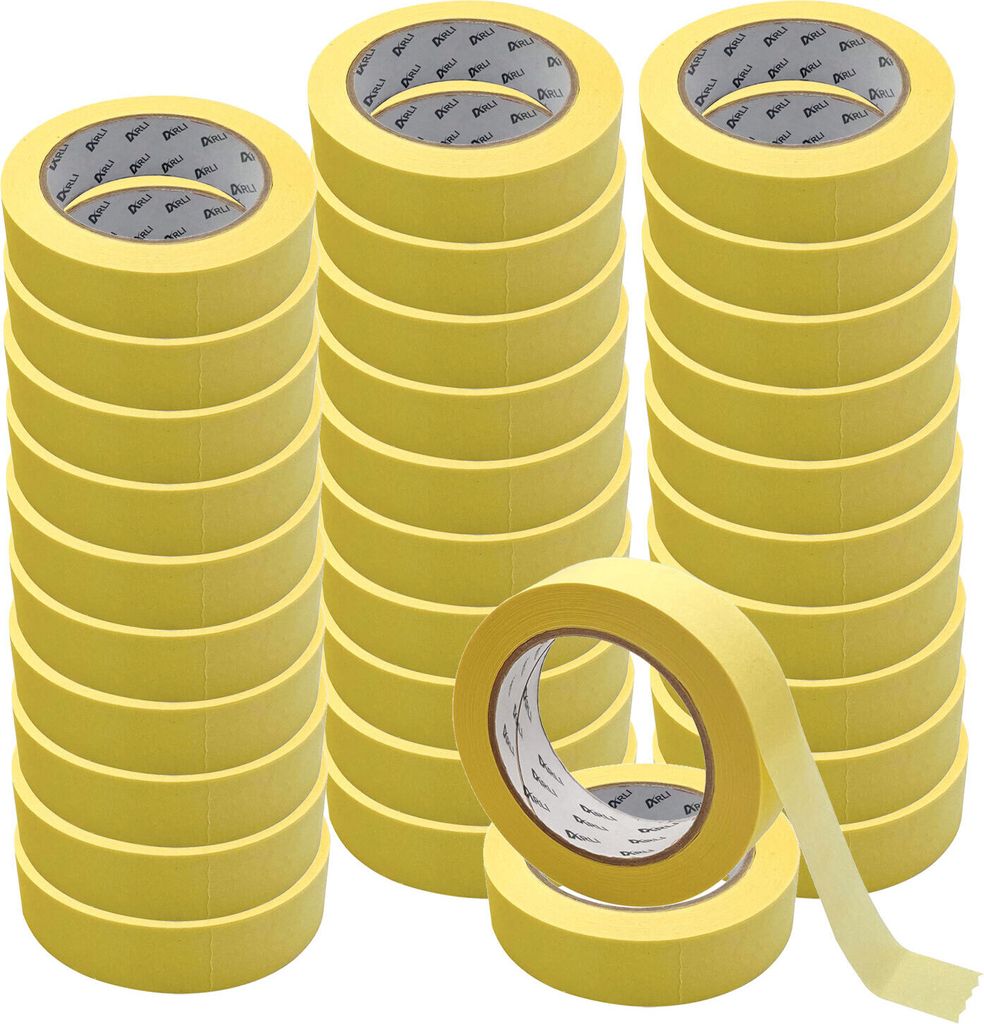 ARLI 32x Abdeckklebeband Kreppband 30 mm x 50 m Krepp 262 Malerkrepp Malerband Kreppklebeband