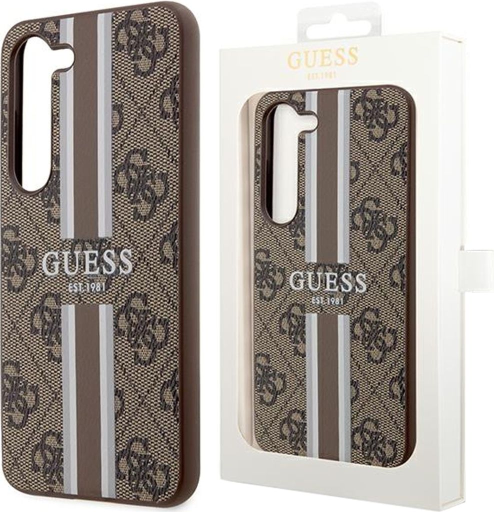 Guess 4G Printed Stripe - Samsung Galaxy S23+ Case (brown) Produktbild 