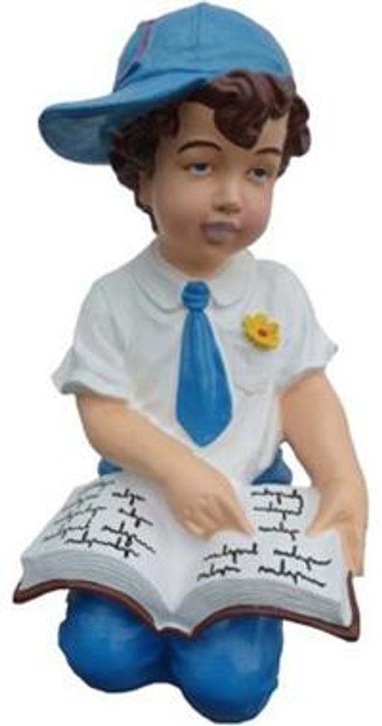 Deko Figur Statue Skulptur 47 cm Figuren Statuen Skulpturen Junge Garten P105
