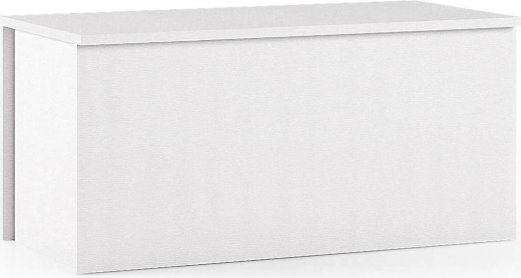 Koffer Miltonia, Geräumige Mehrzweck - Aufbewahrungsbox, Moderne Brust, 100% Italy, 90x45h45 cm, Weiß
