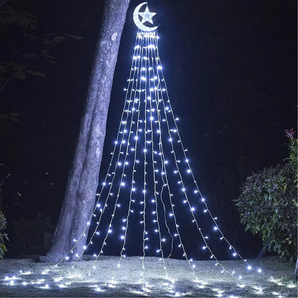 Luci Fiabesche Natalizie 3.47m LED Bianco Neve 8 Effetti 31V