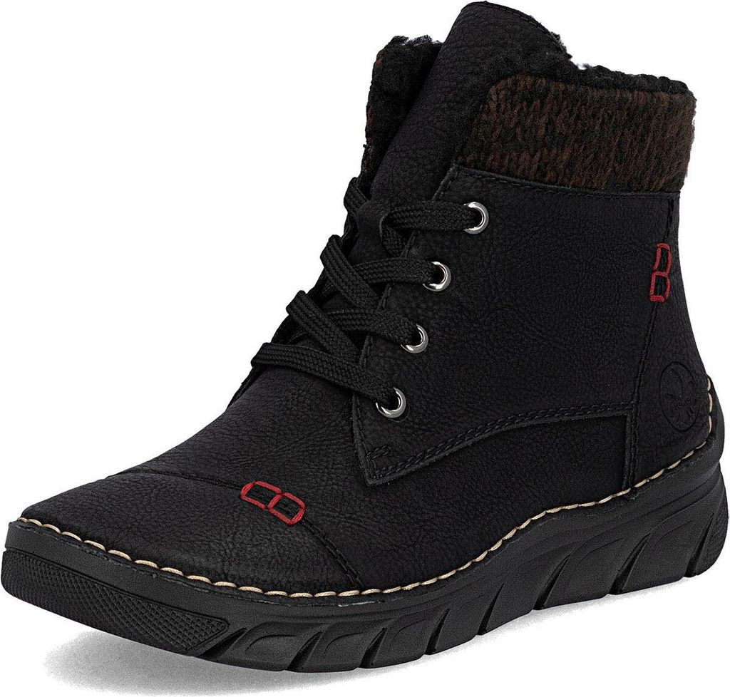 Rieker Schnür-,Zug-u.Schnallenstiefel in schwarz, Gr. 38