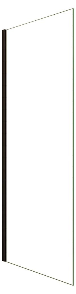 Duschspa Walk-In Dusche 150x200cm Duschwand Schwarz 8mm Produktbild 