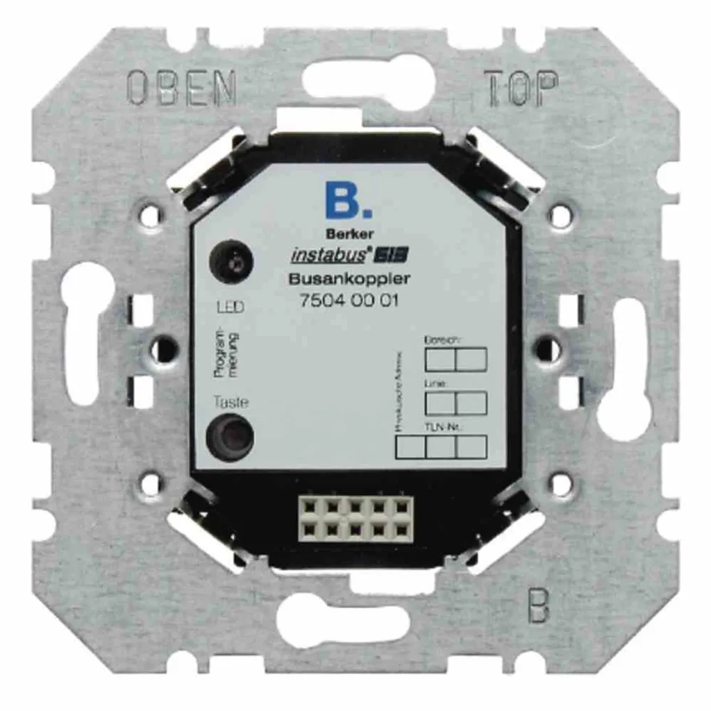 Coupleur de Bus KNX pour Commande Domotique Berker à Fixation Vis 1p