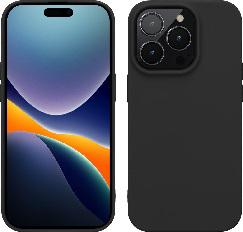 kwmobile Hülle für das iPhone 14 Pro Hülle - weiche und schlanke TPU Silikon Handyhülle - stoßabsorbierendes flexibles Case - kabelloses Laden -