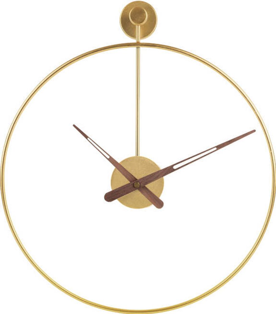 SensaHome Wanduhr Rio – Luxusuhr im Industriedesign – Große Metallwanduhr – Ø50 cm – Gold