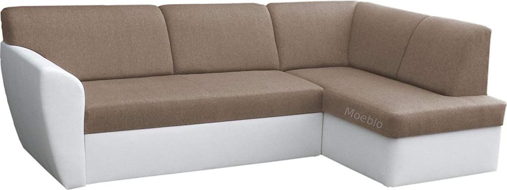 Klassisches Ecksofa, Bettsofa mit Schlaffunktion, Sofa mit Bettkasten, konturierte Kissen, Schlafsofa, Ottomane links oder rechts, klassischer Stil...