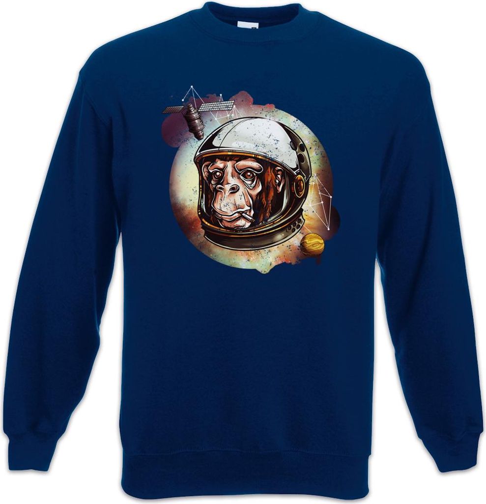 Urban Backwoods Chimp Astronaut, Sweatshirt, Farbe: Navy, Größe: 3XL