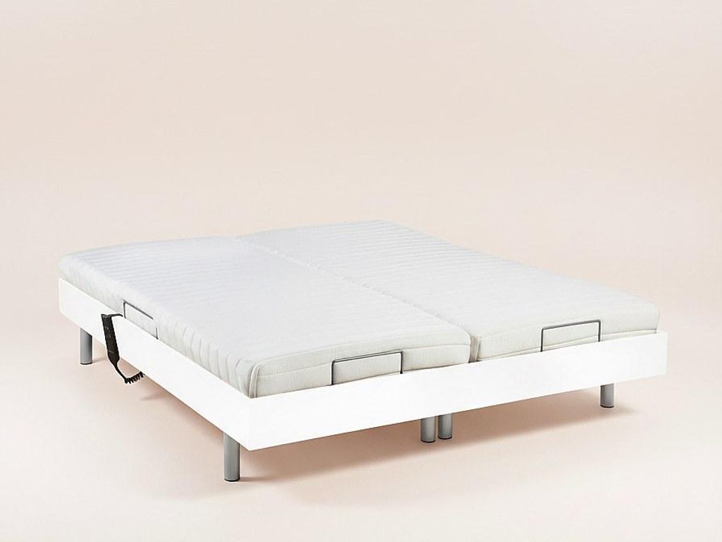 CASSIOPEE III entspannungsset von Ysmée, alle latexfliesen - OKIN motors - 2 × 90 × 200 cm (L × B × H) - Weiß