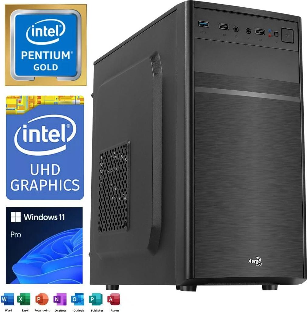 Komplett PC│Intel® Pentium® Gold 3,50GHz│8GB DDR4 RAM│256 Produktbild 