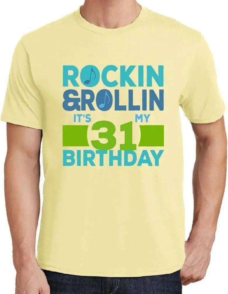 Herren Grafik T-Shirt Rockin' & rollin' es ist mein Geburtstag 31 – Rockin' & Rollin', It's My Birthday 31 – Geschenk 31. Geburtstag Jahrestag 31