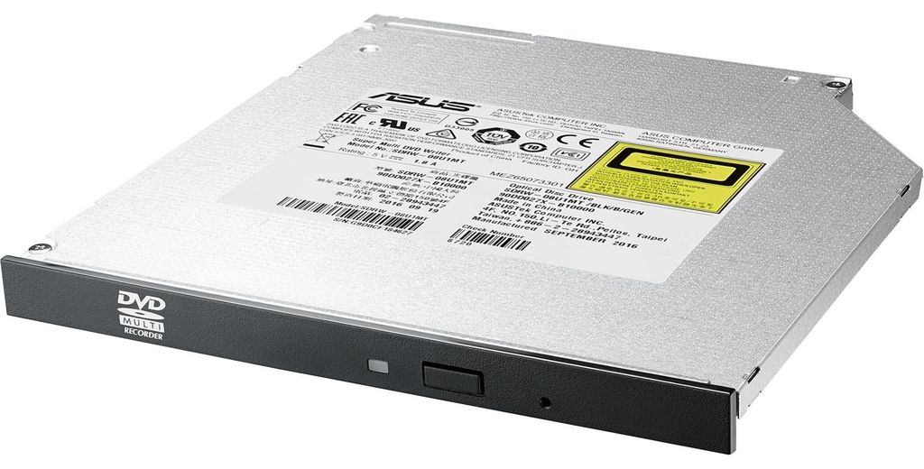 ASUS SDRW-08U1MT UltraSlim intern, nur 9,5mm bulk Produktbild 
