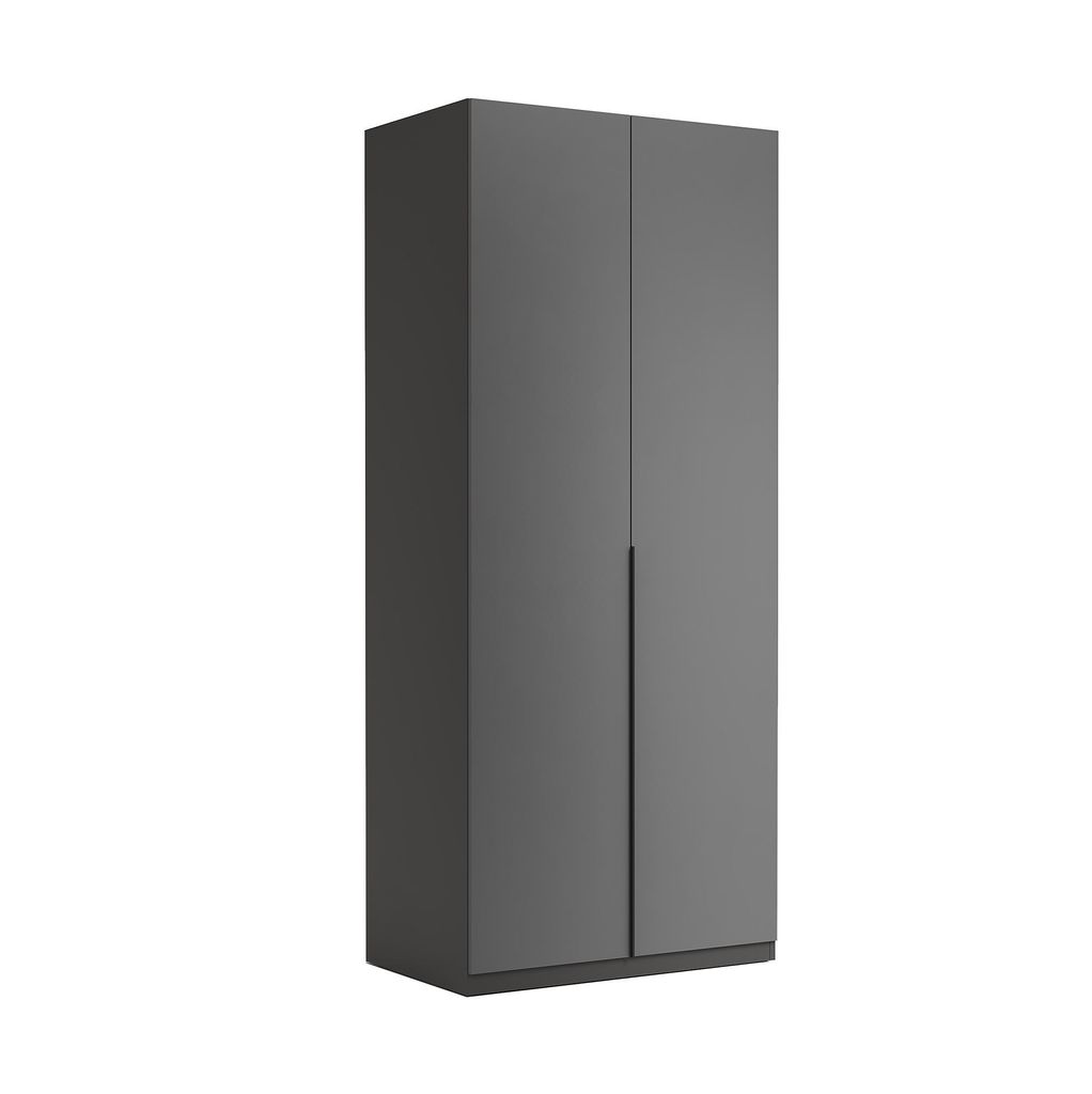 2‐türiger Kleiderschrank Grafit Matt – 1000 × 2110 × 550 mm