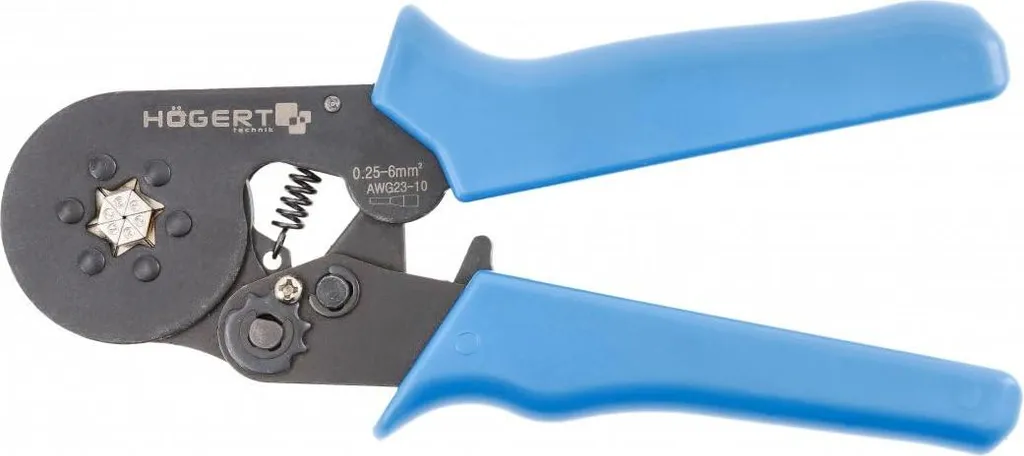 Pince à sertir réglable 0,25 à 6,0 mm² avec mécanisme à cliquet