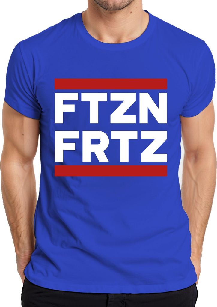 FTZN FRTZ Fritze Bundestag Bundeskanzler FTZNFRTZ Merz Politik Satire Herren T-Shirt, Blau, 3XL
