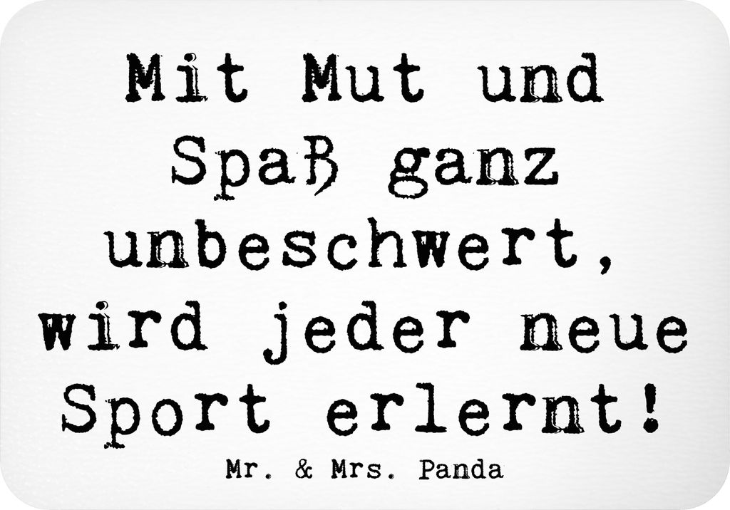 Mr. & Mrs. Panda magnet Spruch Neue Sportart versuchen - Weiß - Geschenk, wachsen, Vertrauem, Sport und Fitness, Motivation, Herausforderungen, Sp...