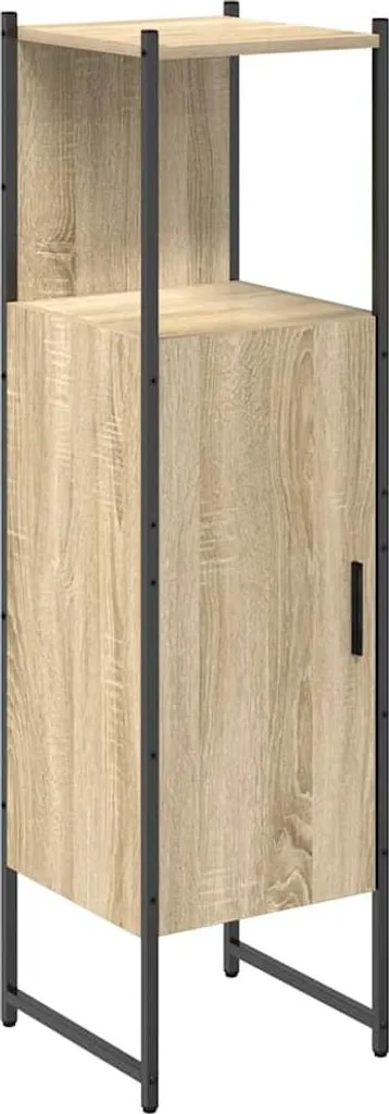 Armadio Bagno per Famiglia Beige 33x33 cm | Mobile Legno Altezza 120