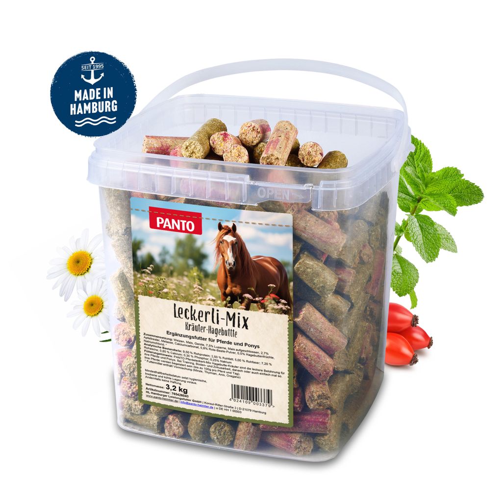 PANTO Leckerli Kräuter & Hagebutte für Pferde 3.2kg - Pferdeleckerli
