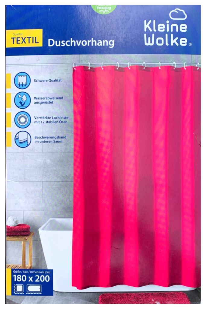 Kleine Wolke Duschvorhang Magenta Dusche Vorhang Wanne Produktbild 