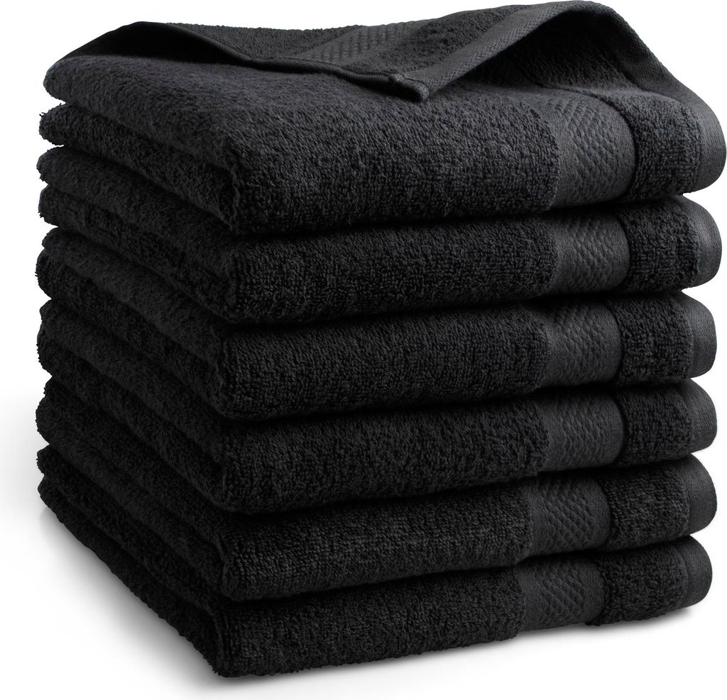 DoubleDry Premium Handtücher Set - 6 Stück 50 X 100 cm Baumwolle - 500 g/m² - Weich & Saugstark - Handtuch Badetuch badehandtücher für Bad und...