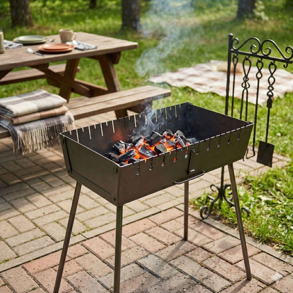 GOROCH Mangal Holzkohlegrill - Tragbarer Schaschlik Produktbild 