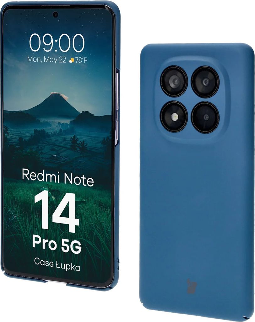 Handyhülle für Xiaomi Redmi Note 14 Pro 5G, Bizon Case Lupka, Blau