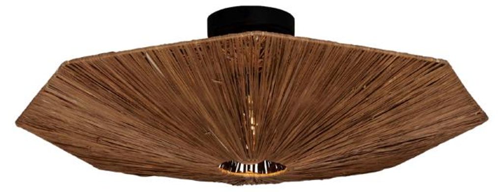 GOOD&MOJO Deckenlampe raffia Panama octogon L Natur Produktbild 