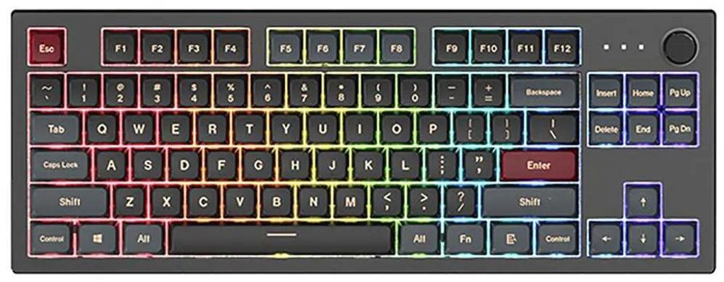 Montech TKL Darkness, Przewodowa, USB, Mechaniczna, RGB Zdjęcie produktu 
