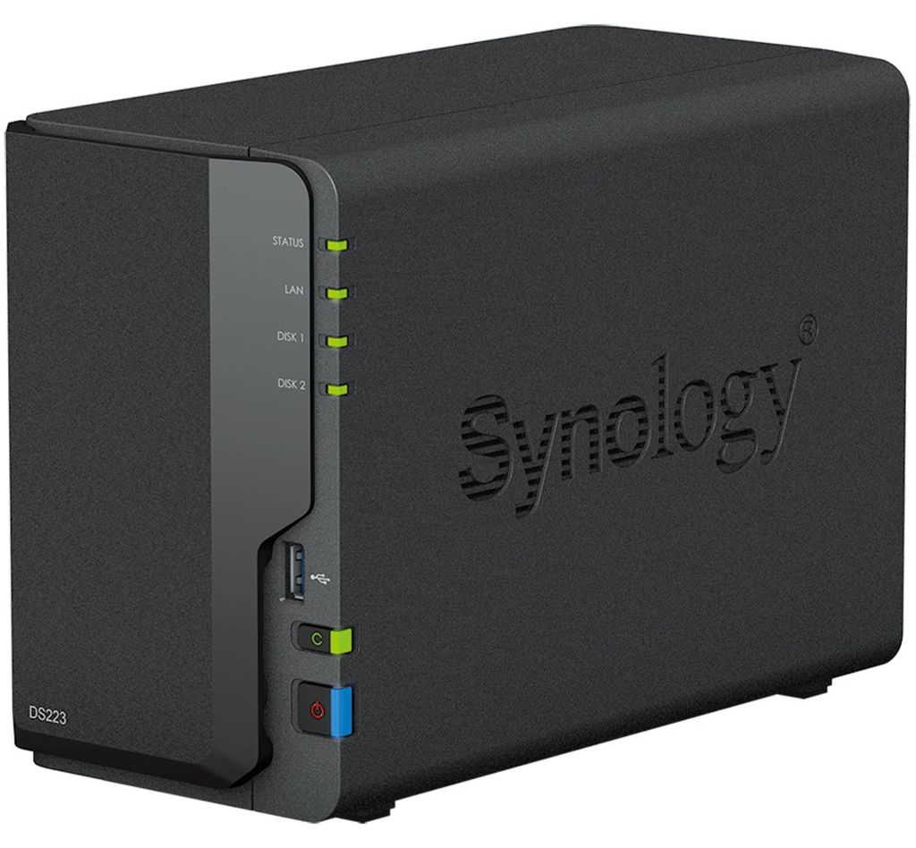 Synology Disk Station DS223 - NAS-Server - 2 Schächte - SATA 6Gb/s - RAID RAID 0, 1, JBOD - RAM 2 GB - Gigabit Ethernet - iSCSI Support