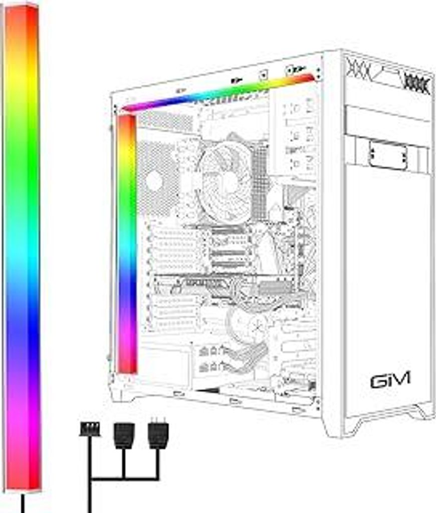 PC 30cm Led Strip GIM RGB Streifen für pc gehäuse gaming computer zubehör beleuchtung Magnetisch am Koffer zu befestigen Aura stripes Für die D...