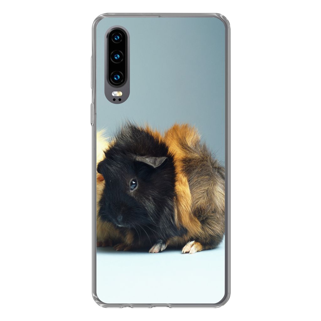 MuchoWow Handyhülle Schutzhülle Hülle für Huawei P30 Zwei kleine Meerschweinchen Silikon Softcase Handy Hülle - Kartenbesitzer
