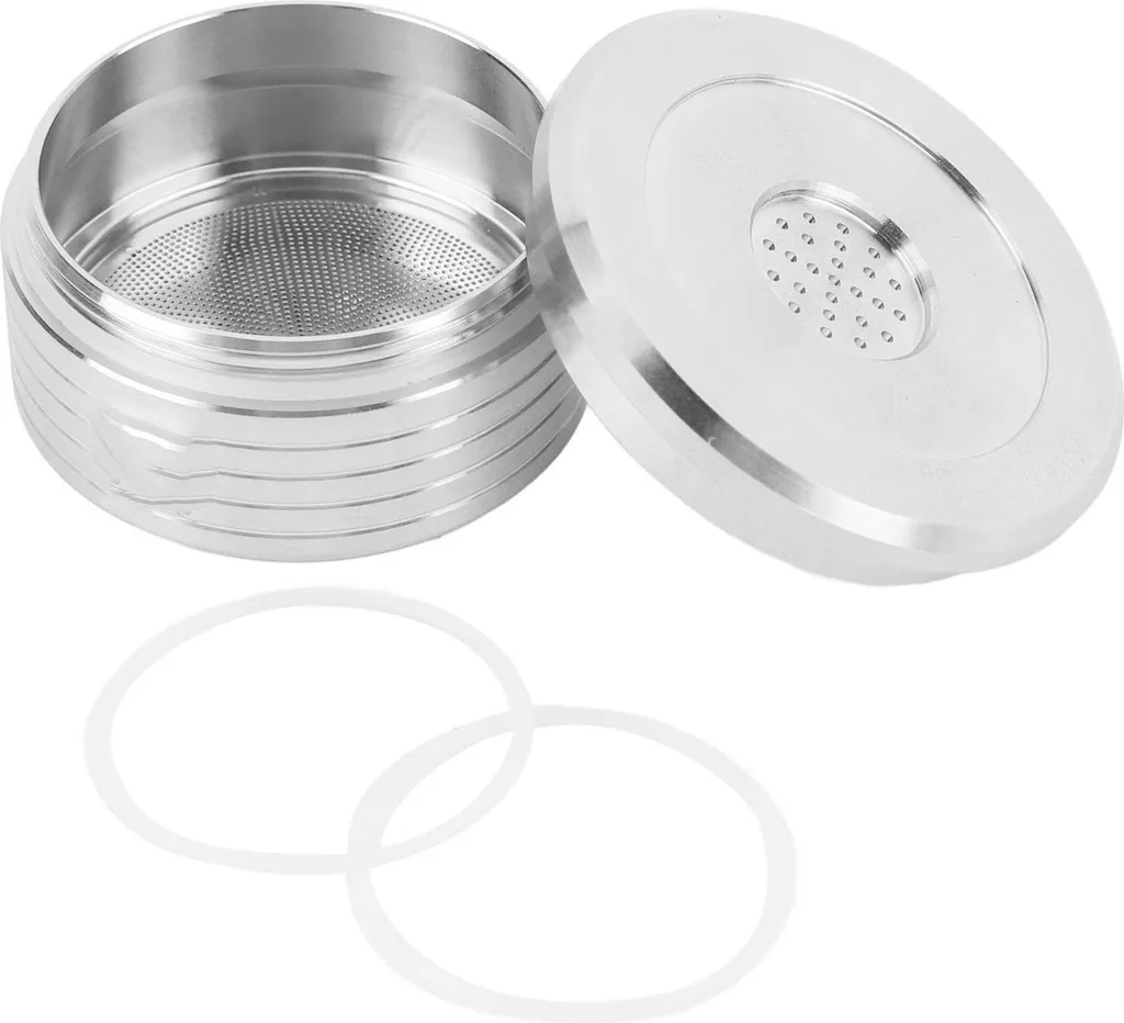 Dosette de café réutilisable en acier inoxydable avec 100 opercules