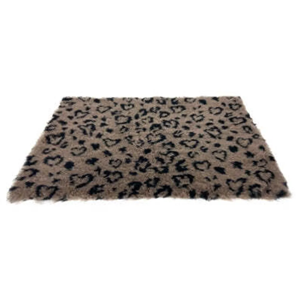 Tapis de Transport Vetbed Léopard - Idéal pour Caisse, Chenil et Maison