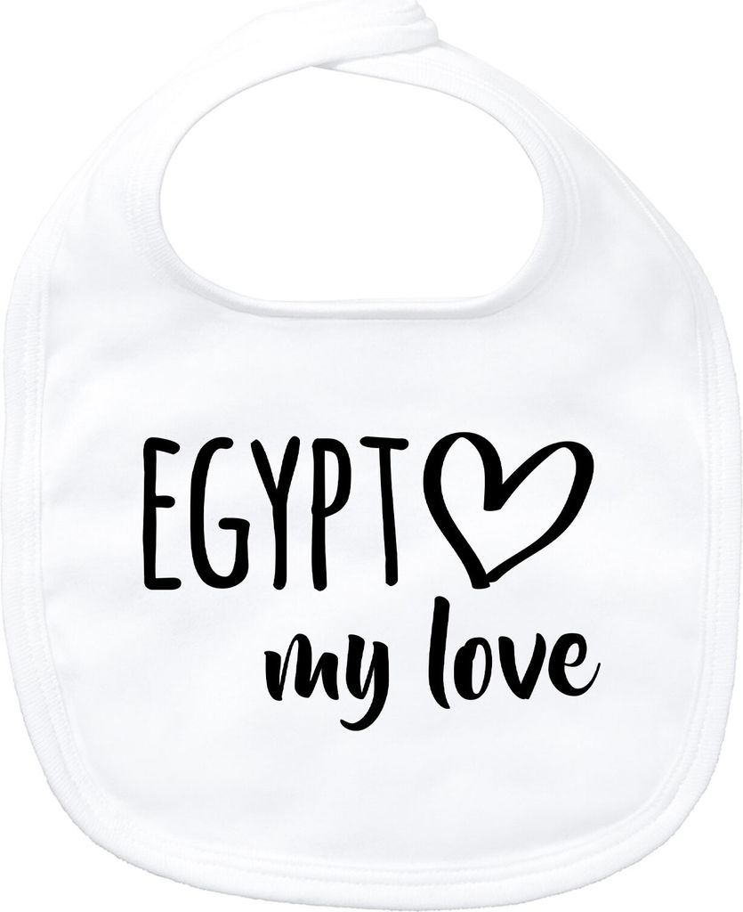Huuraa Baby Lätzchen Egypt my love White Klettverschluss Baumwolle Latz Geschenkidee