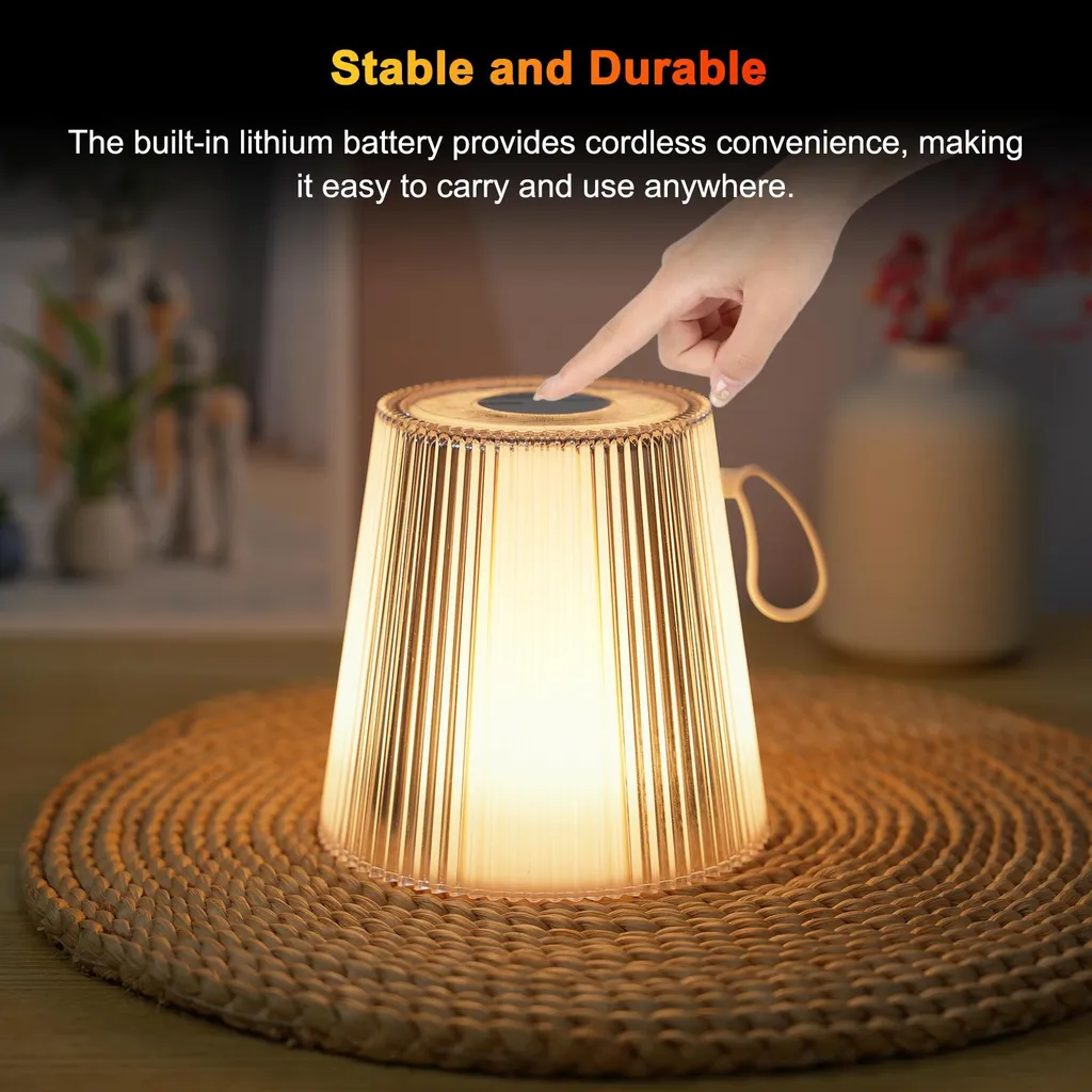 Lampe de Table LED RVB Tactile Modèle Crystal - Éclairage Dimmable Luxe - 6