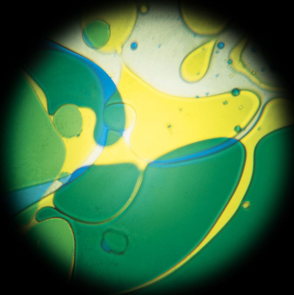Projektor Effektlinse blau-gelb, Space Projector Produktbild 