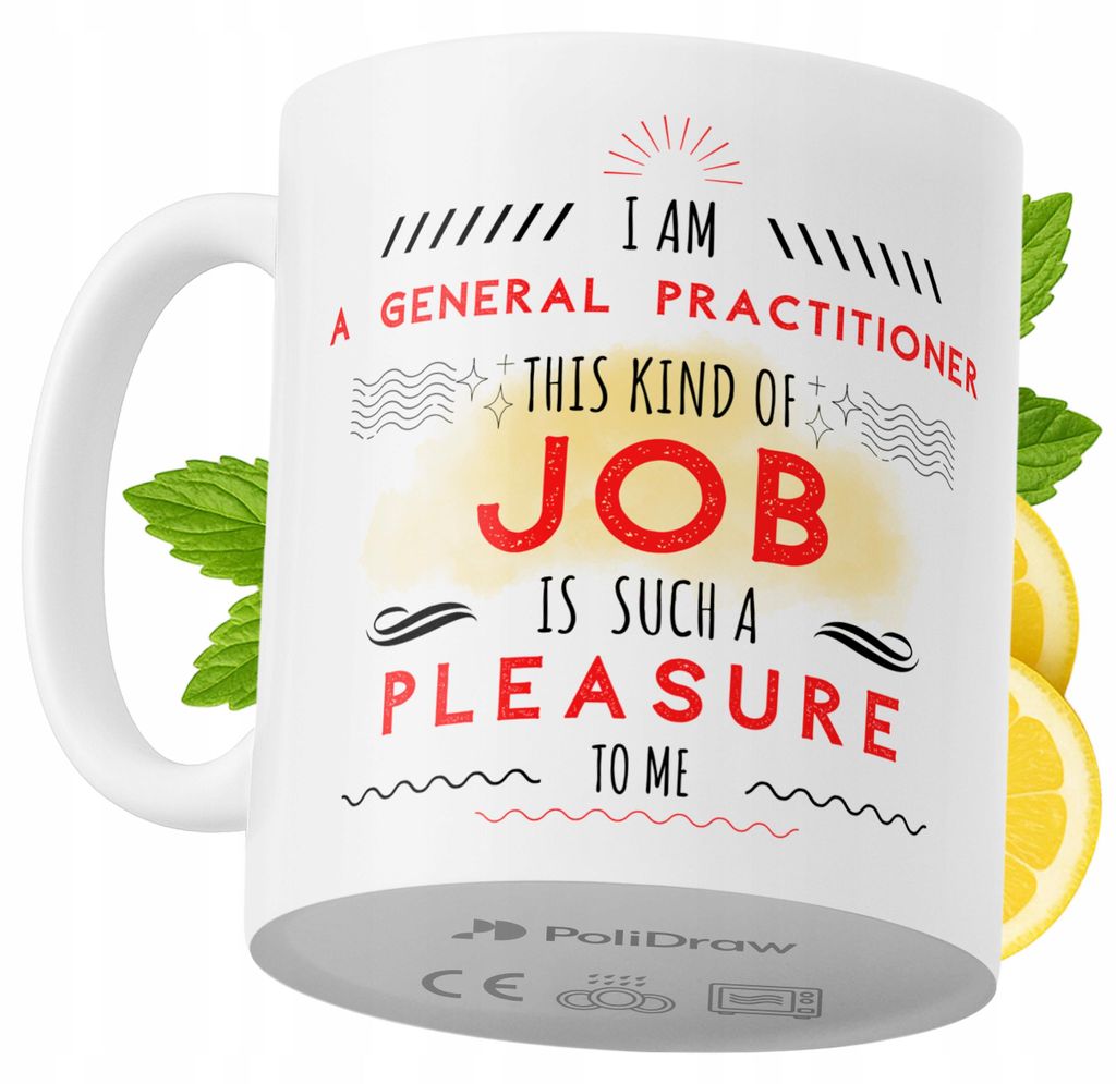 Lustige Kaffeetasse mit witzigem Textdesign für Allgemeinmediziner - ideal für Geburtstage, Namenstage, Feiertage und besondere Anlässe. Hochwer...