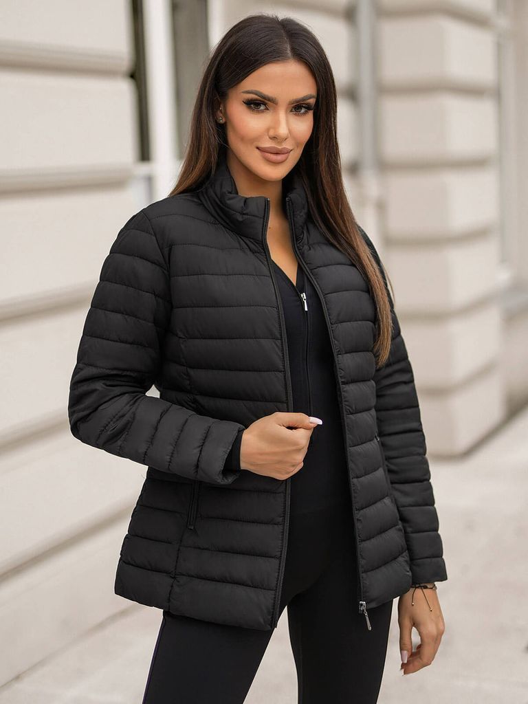 Ozonee Jacke Damenjacke Winter Grau Damen Jacke Schwarz OZONEE JS