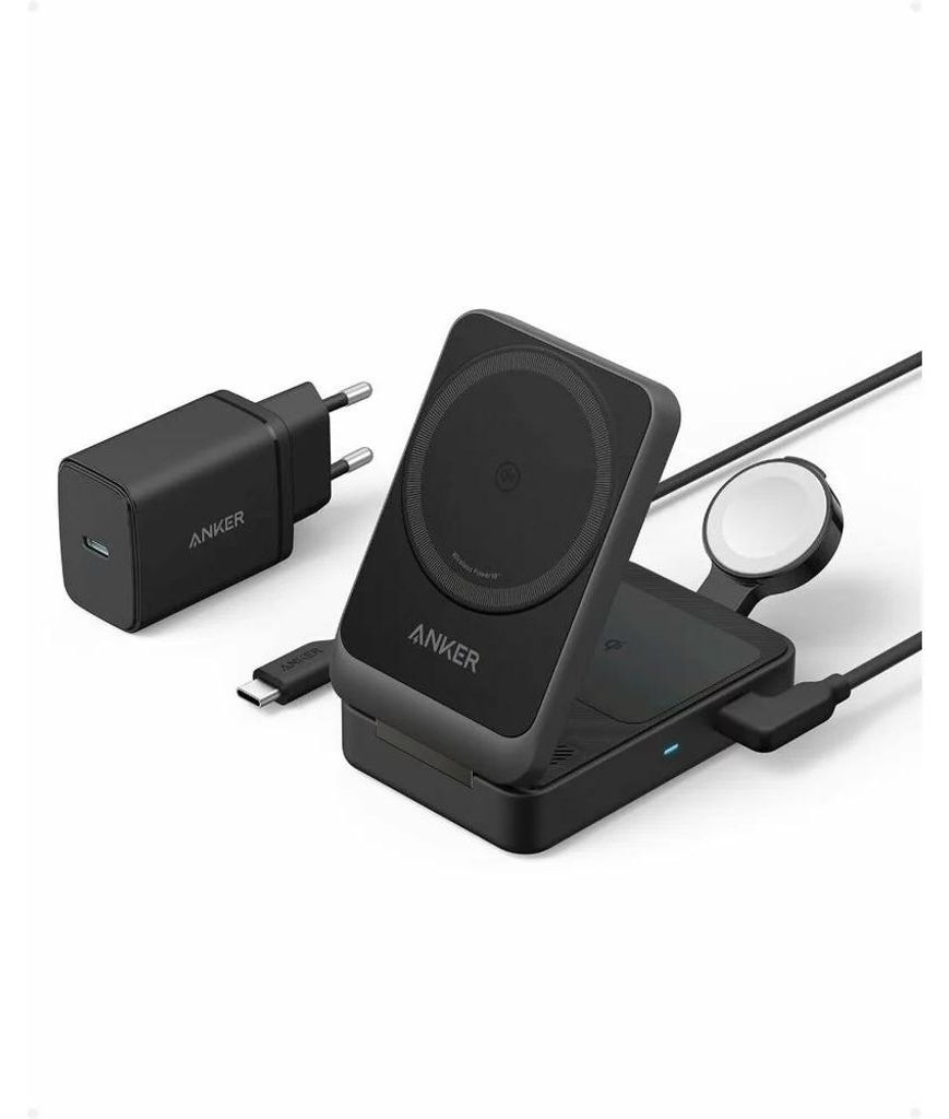 Chargeur sans fil Anker « MagGo » 15 W, 3-en-1, pliable, 3 Image du produit 