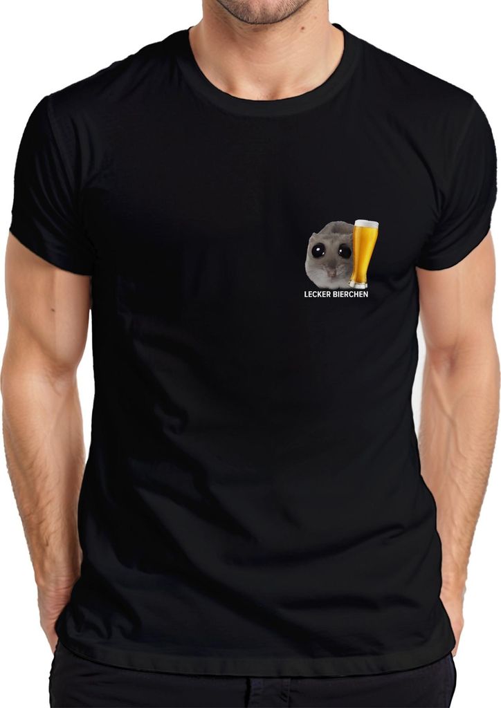 Lecker Bierchen Sad Hamster Meme Bier Weißbier Party Saufen Produktbild 