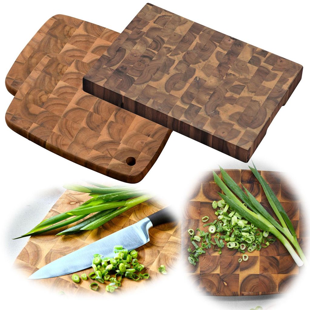 LS-LebenStil Profi Holz Schneidebrett Stirnholz 32cm Akazie Produktbild 