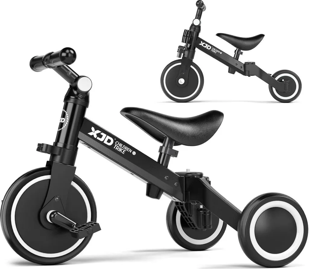 Tricycle bébé XJD siège réglable 4-en-1 cadre acier carbone robuste