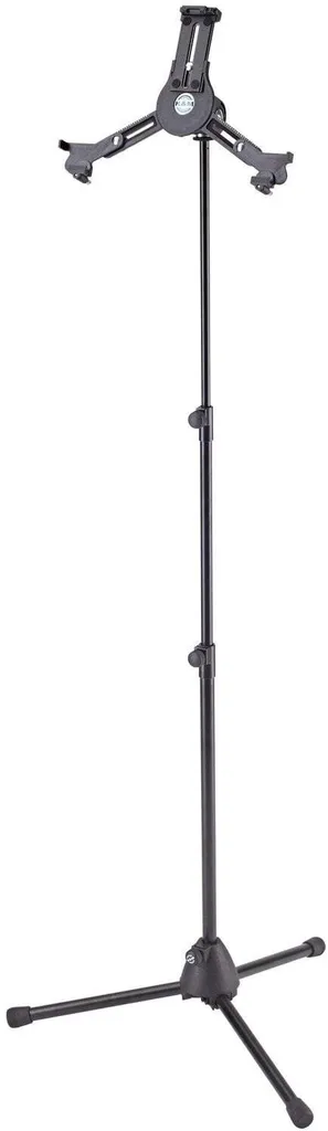 K&M 19793 Pied pour tablette PC noir stable et réglable en hauteur