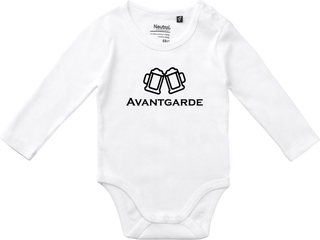 Huuraa Baby Body Avantgarde Schützenfest 68 White Baumwolle Fairtrade Langarmbody Geschenkidee