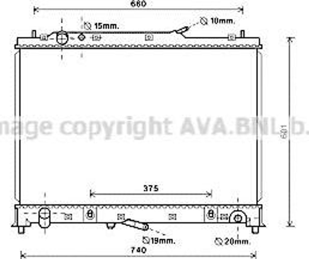 AVA MZ2245 Motorkühler OE CY0115200E kompatibel mit CX-9