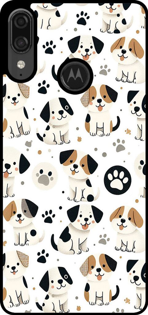 Smartphonica Phone Case Fit für Motorola Moto E6 Plus mit Hund Druck - TPU zurück Abdeckung Fall Hund Design